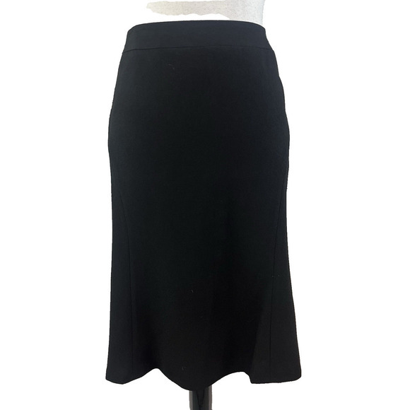 Le Suit Skirt sz 14 Black Textured Crepe Belles Du Jour Flared Knee Career Suit - Picture 1 of 8